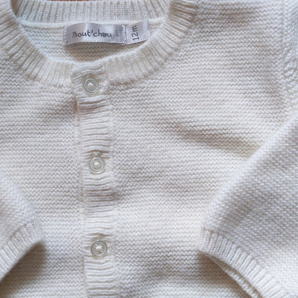 Bout'chou boutchou white jumper one piece 12m